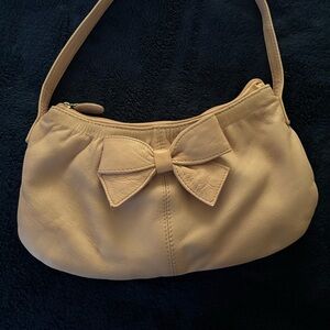Elegant Pink Bow Accent Women's Bag